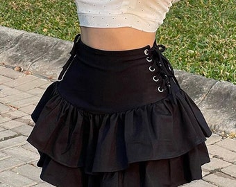 Ruffled Mini Skirt - Etsy