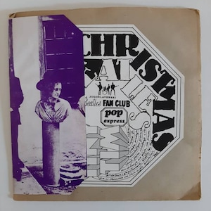 Happy Christmas The Beatles rare vintage Vinyl for Yugoslavian Fan Club 1969