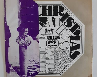 Happy Christmas The Beatles rare vintage Vinyl for Yugoslavian Fan Club 1969