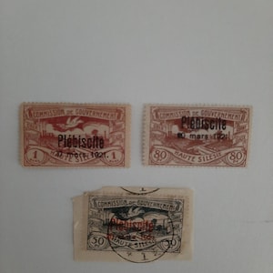 Seltener 3er Set Deutsche Beruf Briefmarken (1921) - Allenstein Volksabstimmungssammlung