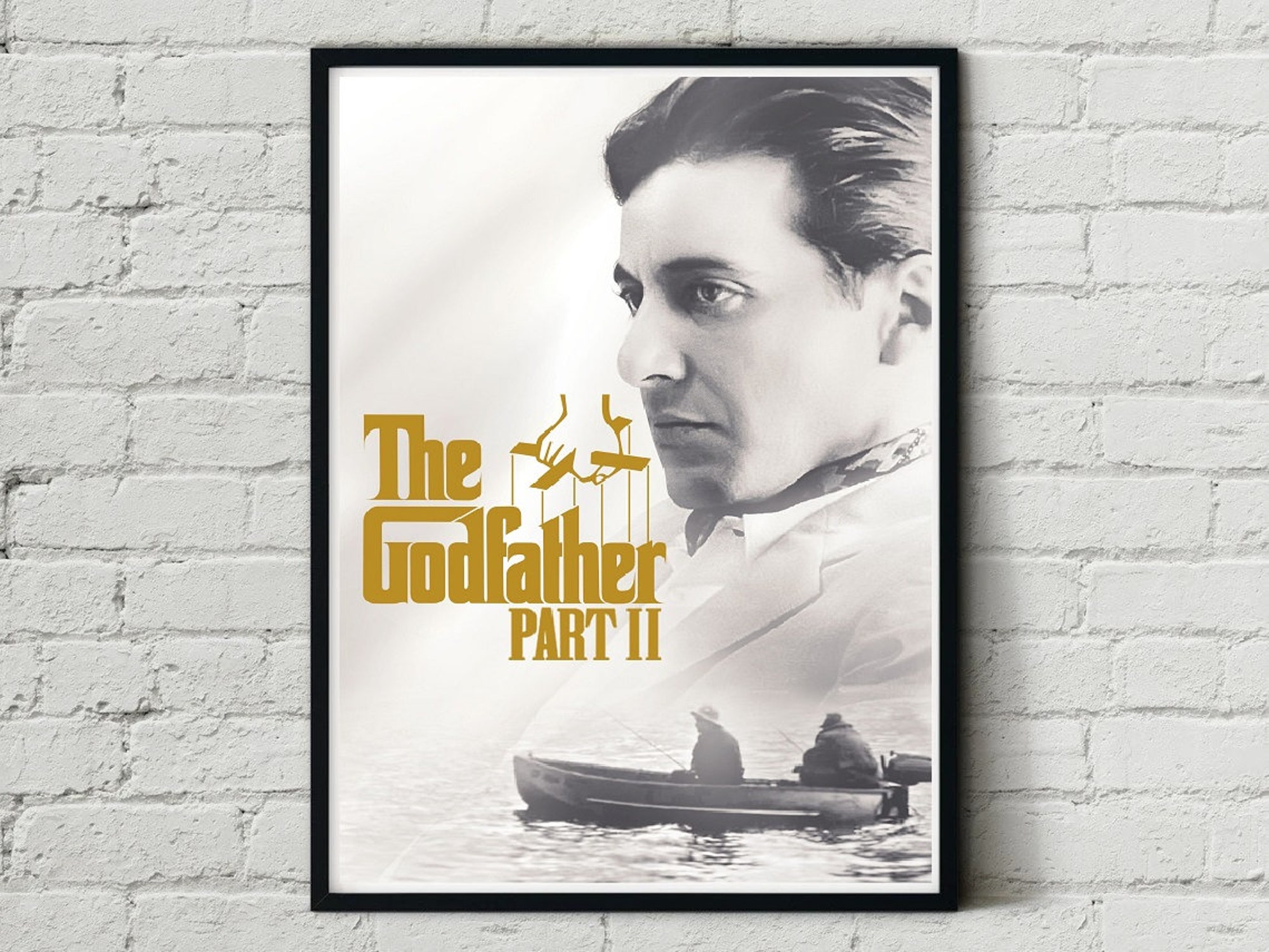The Godfather Part II Classic Retro Art Design Movie Film Poster Print Wall Decor