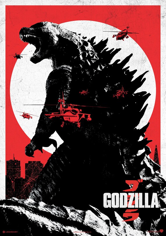 Godzilla Reptile Monster Alien Post Apocalyptic Apocalypse Art - Etsy