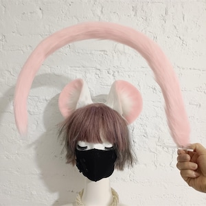 Mouse Ears and Tail Set, Rat Ears and Tail Set, Cosplay Mouse, Cosplay Rat, Kemonomimi, Custom Available