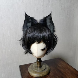 Lynx Ears and Tail Set, Furry, Fux Fur, Handmade, Wild Cat Ears, Cat Tail, Custom Available