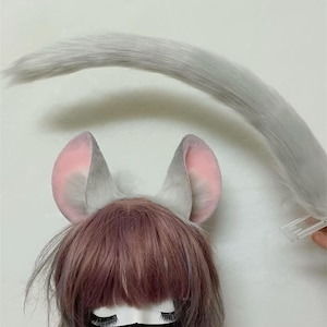 Mouse Ears and Tail Set, Rat Ears and Tail Set, Cosplay Mouse, Cosplay Rat, Kemonomimi, Custom Available