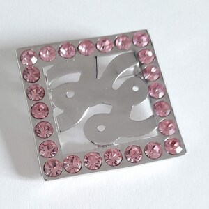 Karl Lagerfeld - Broche vintage initial KL avec cristaux