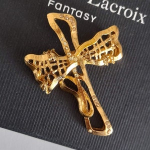 Christian Lacroix - Vintage cross brooch