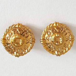 Agatha Paris – Vintage-Ohrringe mit Monogramm in Gold, Geschenk für Sie