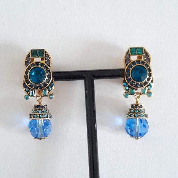 Trifari - Boucles d’oreilles vintage ornées de cristaux, cadeau pour elle