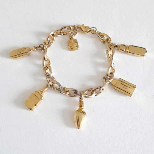 Givenchy - Bracelet vintage avec 5 breloques, cadeau pour ell