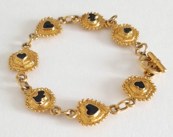 Agatha Paris - Vintage gold and enamel bracelet, gift for her