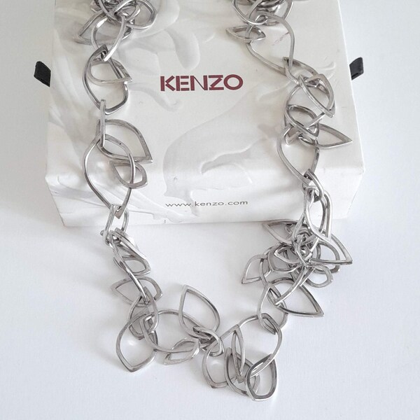 Kenzo - collier / Sautoir vintage an argent massif sterling 925, cadeau pour femme