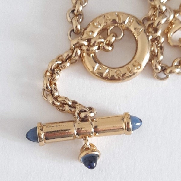 Agatha Paris - Collier vintage avec cabochons blues, cadeau pour elel