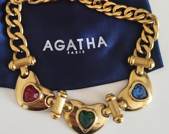 Agatha Paris - Vintage three heart necklace