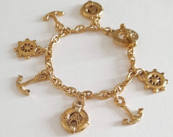 Agatha Paris - Golden bracelet with charms, gift for her