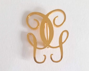 Guerlain - Vintage monogram logo broche, cadeau voor haar/hem