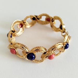 Guy Laroche - Bracelet vintage avec cabochons