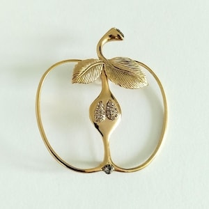 Sonia Rykiel - Large Vintage Apple Brooch - Etsy