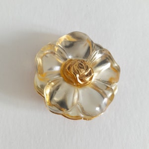Kenzo - Vintage lucite flower brooch / pendant, gift for her