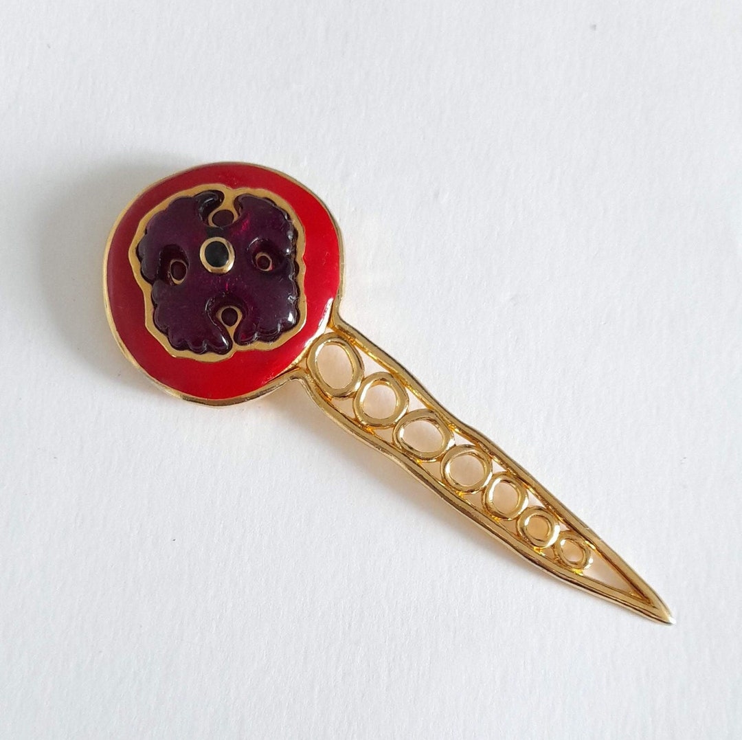 Broche Vintage Artistique En Résine Et Accumulation De Pièces - Occasion, Excellent état