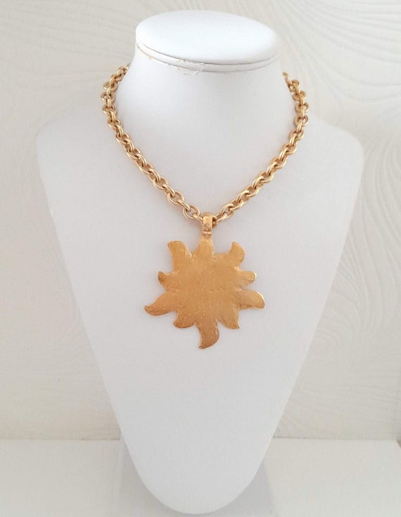 Agatha Paris - Vintage necklace with large sun pe… - image 9