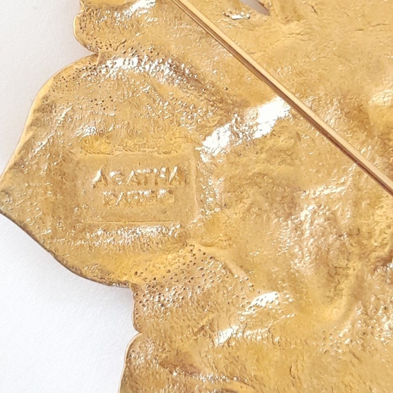 Agatha Paris - Vintage gold plated brooch, gift f… - image 6