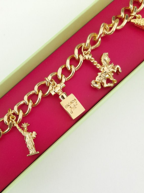 vintage charm bracelet Escada - Gem