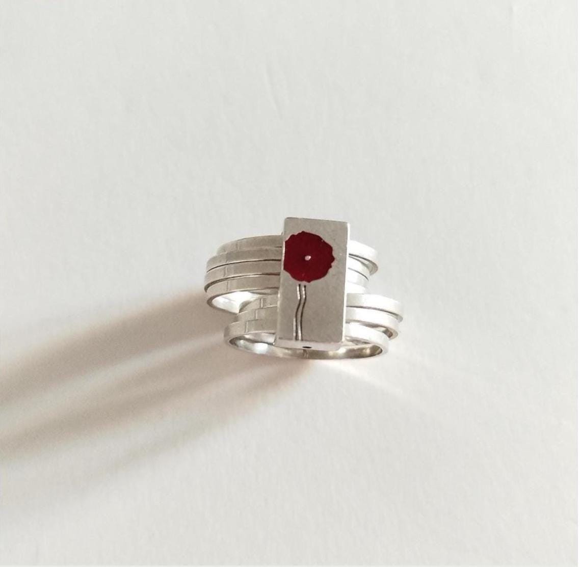 Kenzo - Vintage Flower Ring in 925 Sterling Silver With Iconic