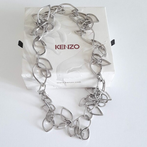 Kenzo - collier / Sautoir vintage an argent massif sterling 925, cadeau pour femme