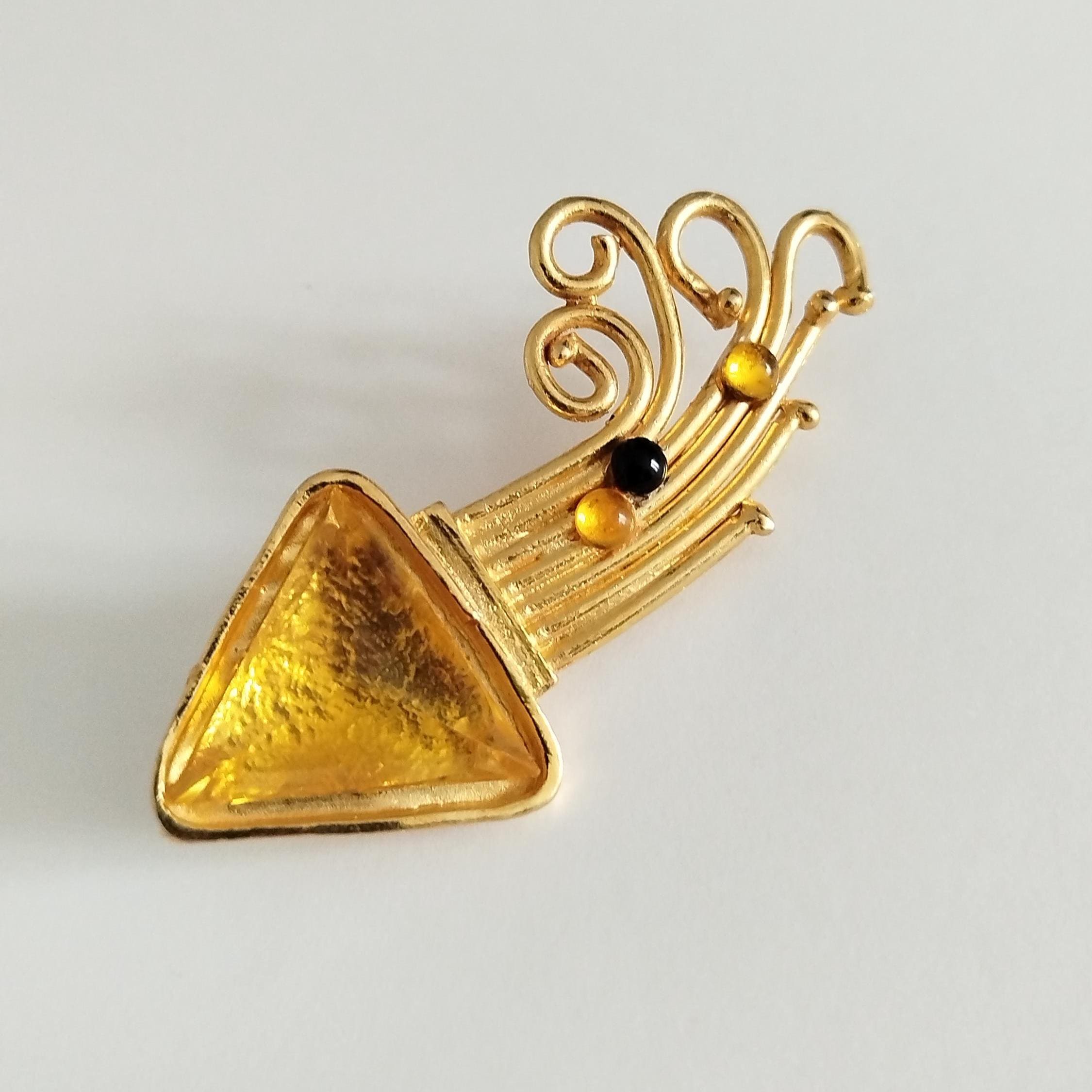 Celine Vintage Brooch - Etsy UK