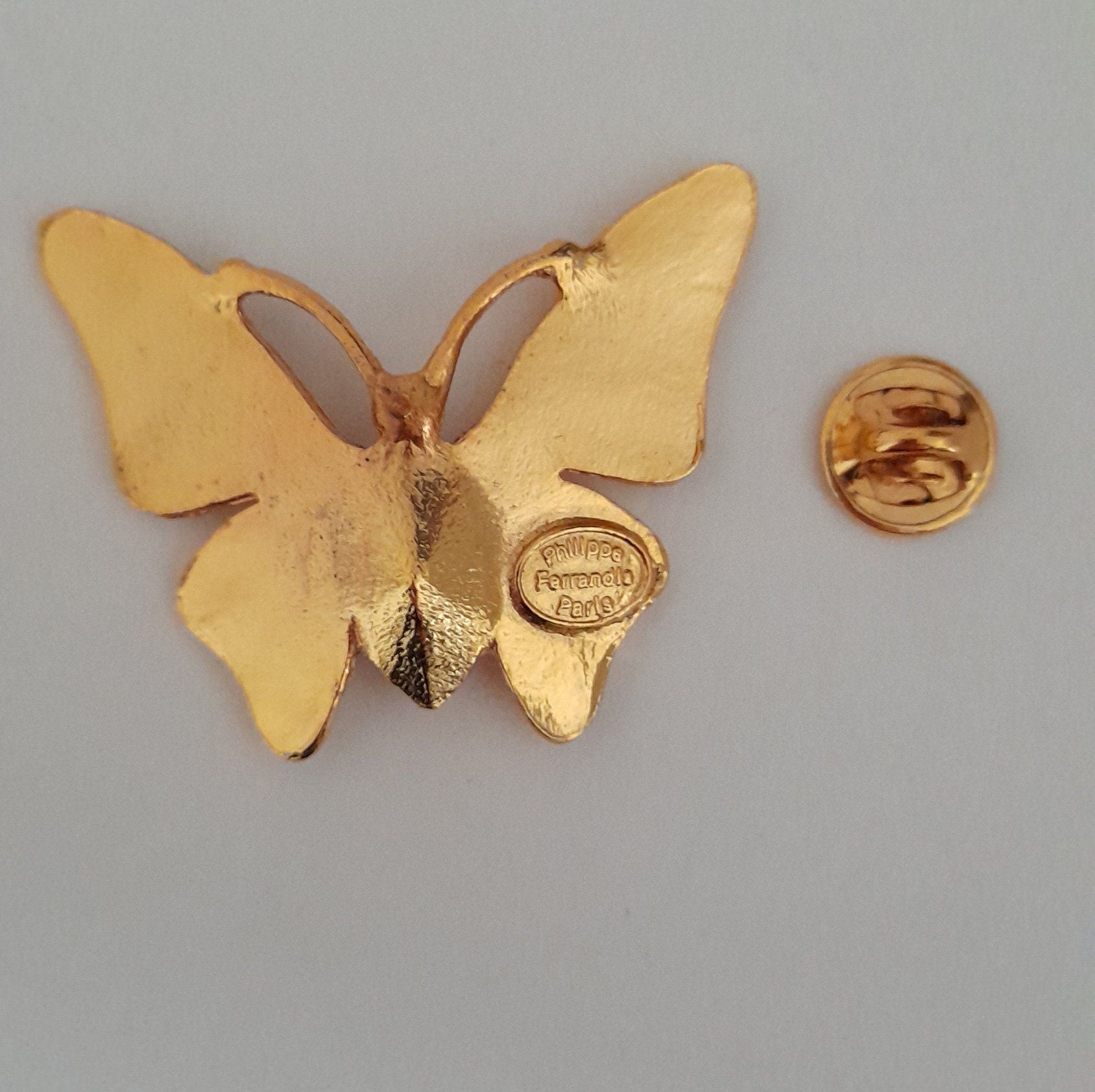 Philippe Ferrandis - Vintage Butterfly Brooch/pin - Etsy Canada