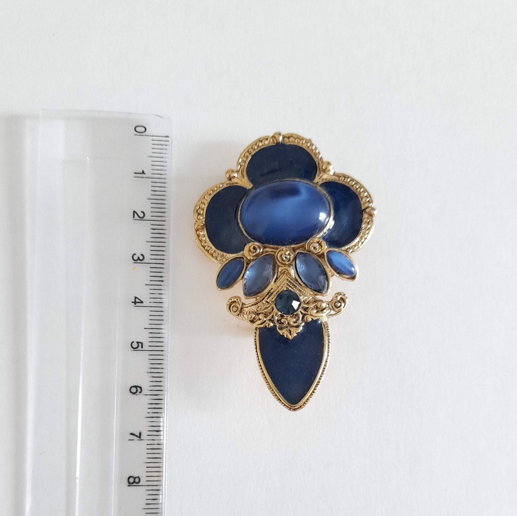 Broche Vintage CHORANGE Paris - Métal Doré - Occasion Bel état