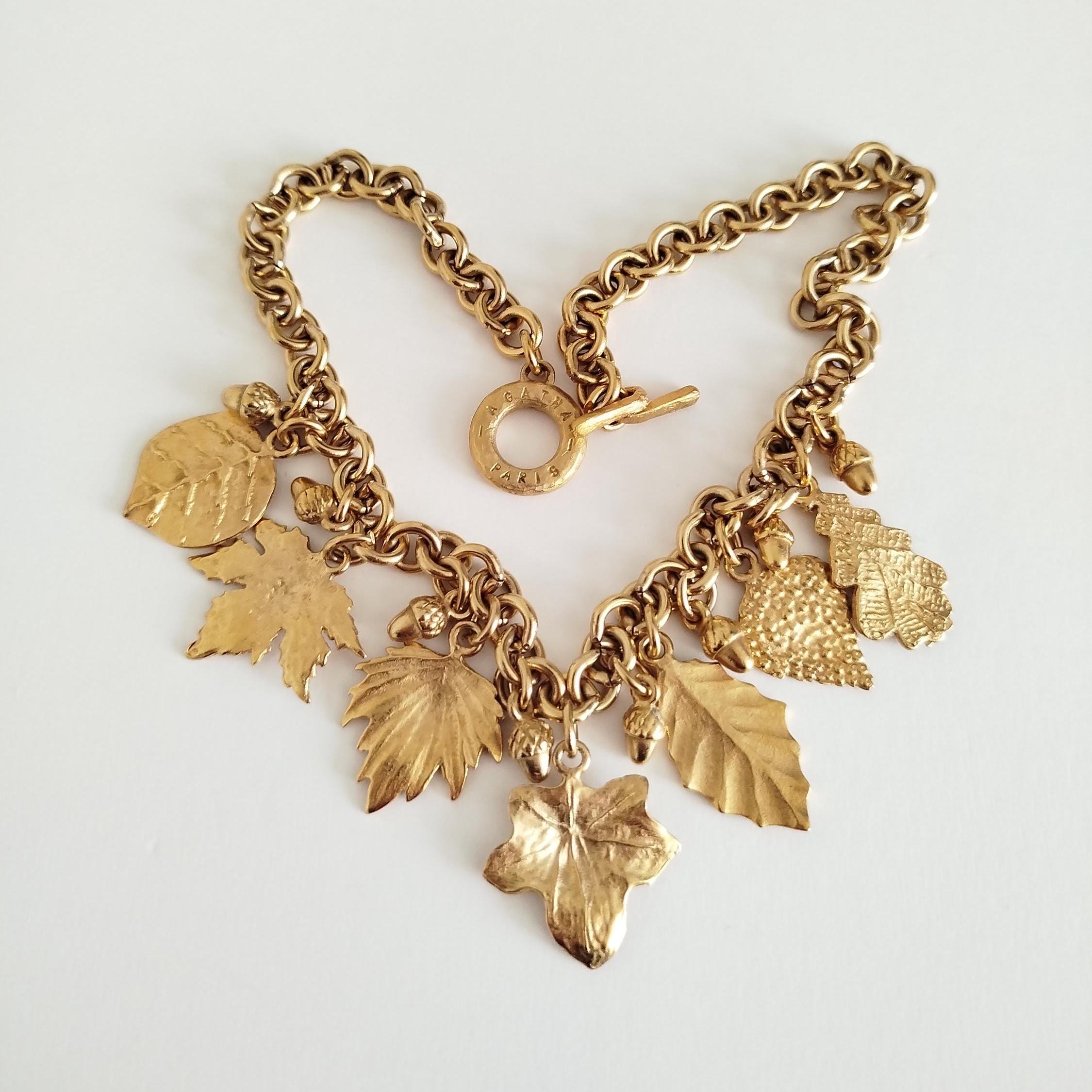 Agatha Paris - Vintage Necklace With Leaves - Etsy Australia