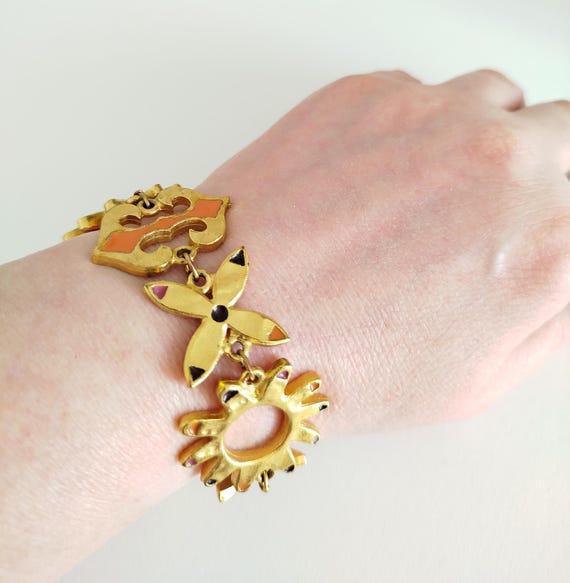 Bracelet Vintage Biche De Bere Paris - Or Doré - Création Designer Française - Occasion