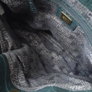 Just Cavalli Vintage leather bag, khaki color with 2 large exterior pockets image 6