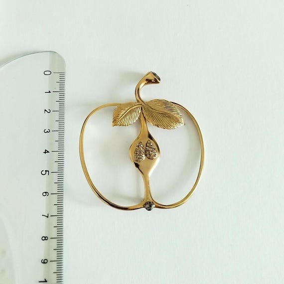 Sonia Rykiel - Large Vintage Apple Brooch - Etsy