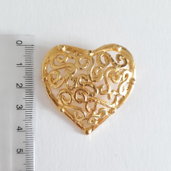 Brooch - vintage Heart shaped, gift for her - image 7