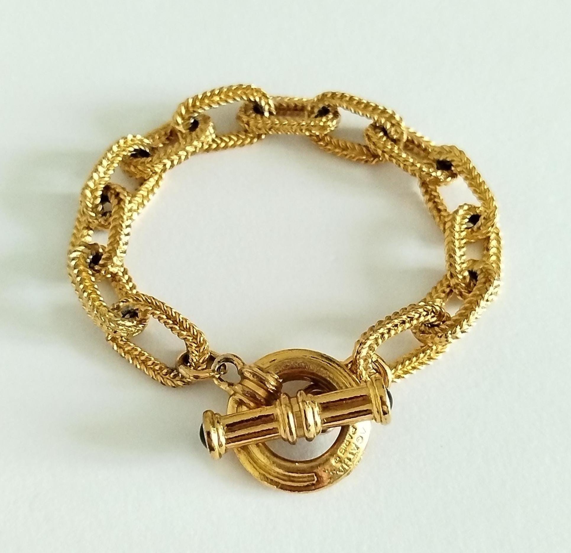AGATHA PARIS ヴィンテージ テディベア ブレスレット&イヤリング Agatha Paris - Vintage Glass Cabochon Bracelet - Etsy