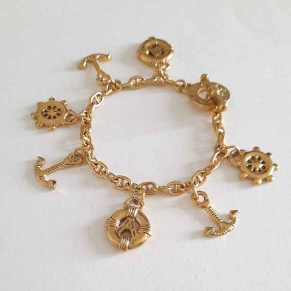 Agatha Paris - Golden bracelet with charms, gift … - image 1