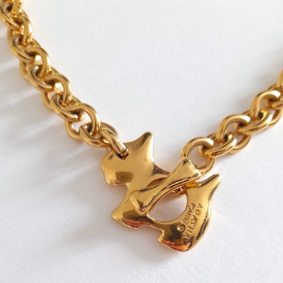 Agatha Paris - Vintage golden necklace and bracel… - image 2