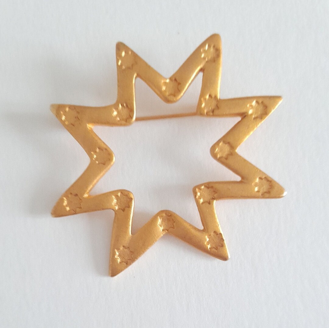 Broche Pendentif Vintage Lancôme - Métal Doré, Occasion, Bijou De Marque Rétro