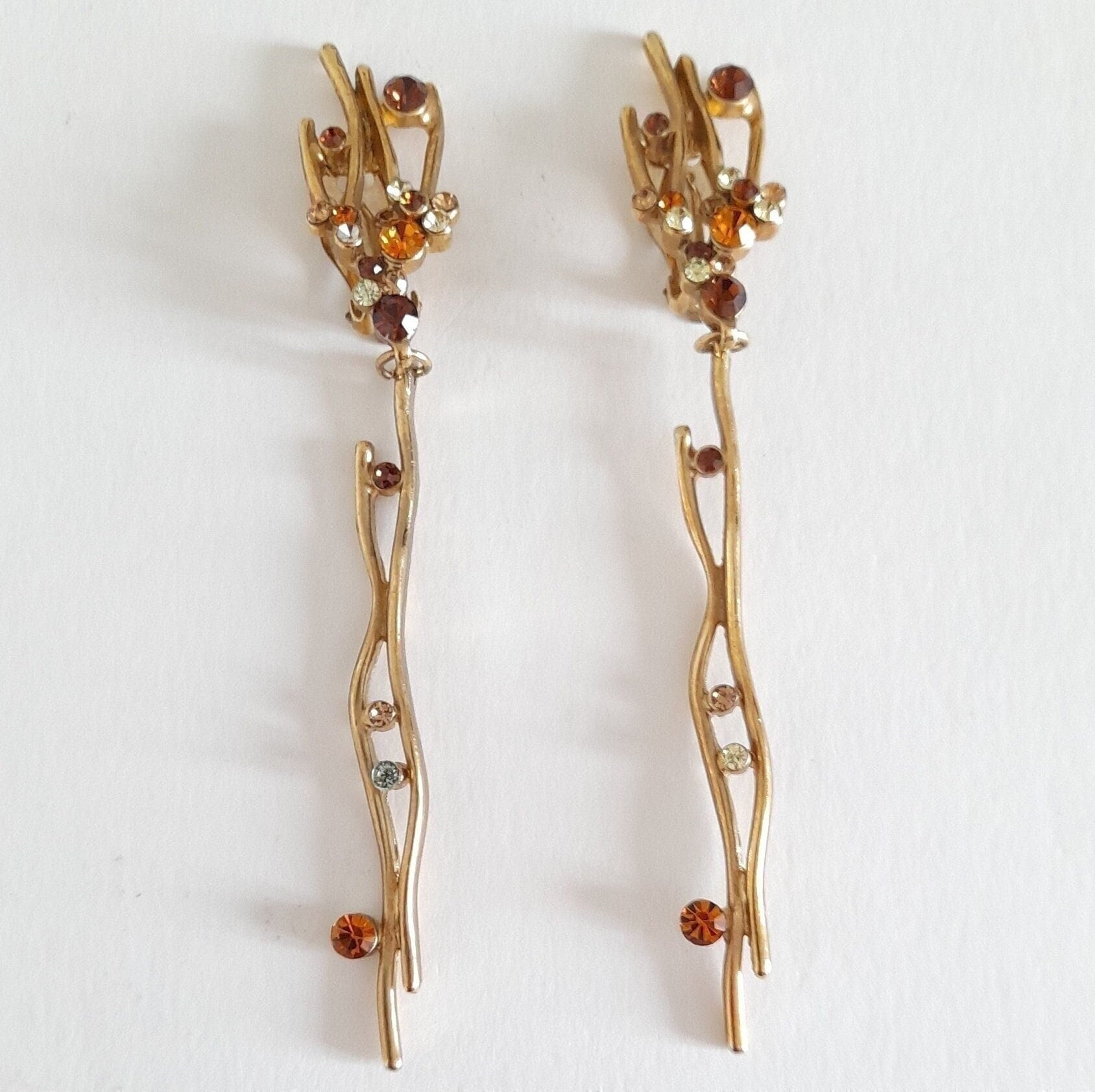 Boucles D'oreilles Pendantes Dolce Vita - Vintage, Fermoir Clous (bon état)