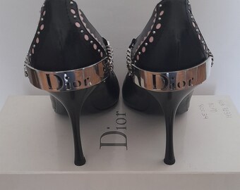 Christian Dior クリスチャンディオール ウェスタン ハイヒール 黒