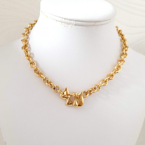 Agatha Paris - Vintage golden necklace and bracel… - image 9