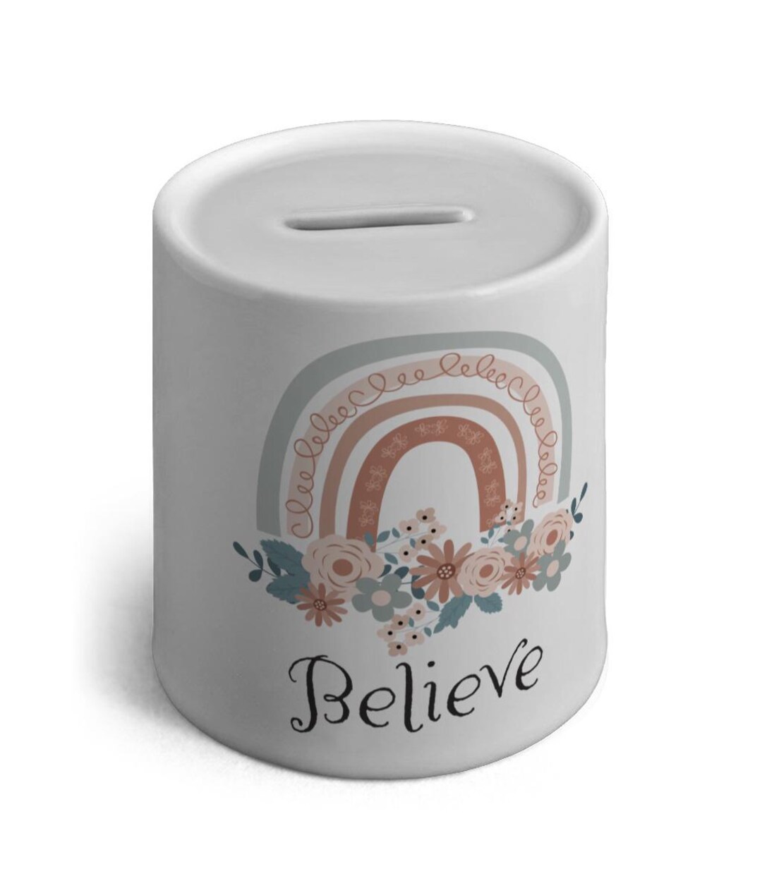 Religious Money Box Christian Ceramic Piggy Bank Money Box: Keepsake New Baby Birthday ...