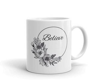 Christian Coffee Mug: Faith Scripture Encouraging Ceramic Tea Cup for Women