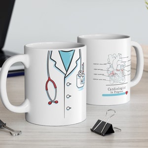 Cardiologist In Progress Mug, Doctor Mug PNG, Dr Mug, Doctor Gift PNG