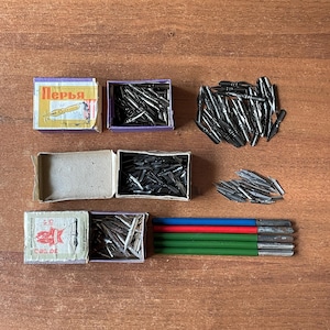 50s. Soviet Vintage Nibs USSR Fountain Pen 60s.