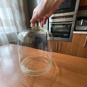 Sällsynt, mycket stor vintage laboratorieglasburk med handtag, Sovjetunionen