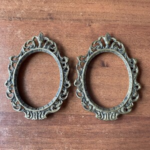 2 pcs Set vintage brass Wall photo frames Retro